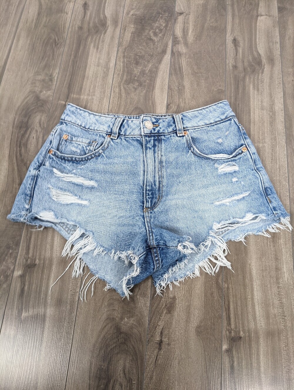 Garage Denim Festival Shorts Distressed Size 26